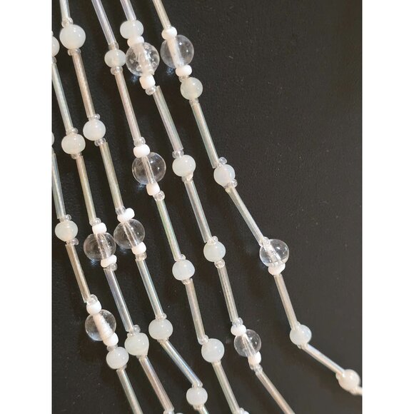 Vintage Orbs of Light Multi-Strand Beaded Necklace With Adjustable Chain - Picture 6 of 9